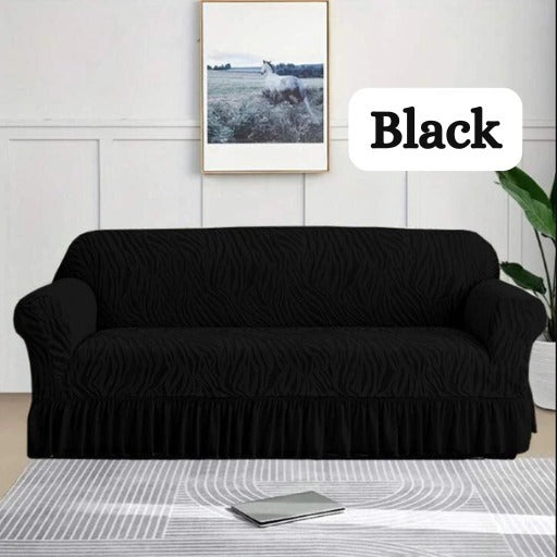 Zebra velvet sofa cover