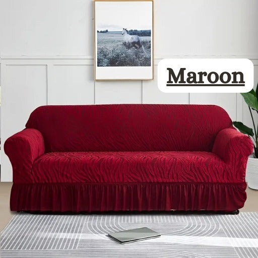 Zebra velvet sofa cover