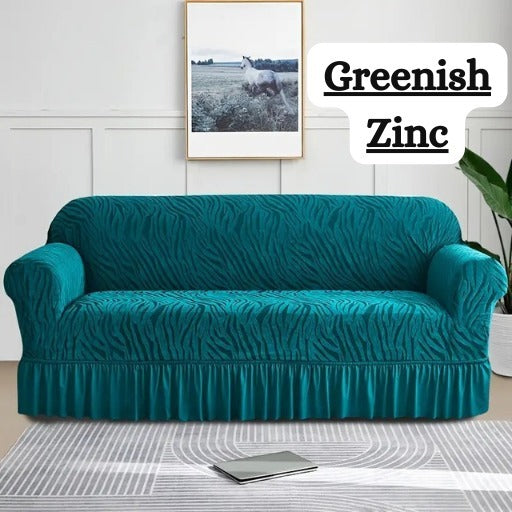 Zebra velvet sofa cover