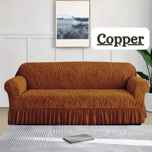 Zebra velvet sofa cover