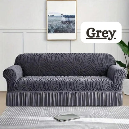 Zebra velvet sofa cover