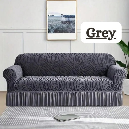 Zebra velvet sofa cover