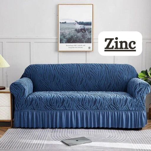 Zebra velvet sofa cover