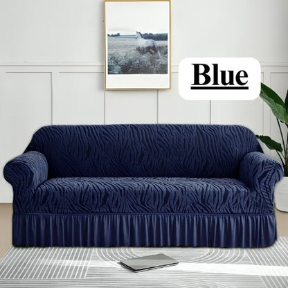 Zebra velvet sofa cover