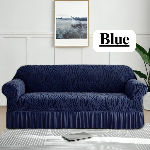 Zebra velvet sofa cover