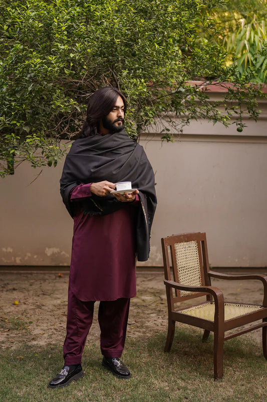 Mens Shawl | Black