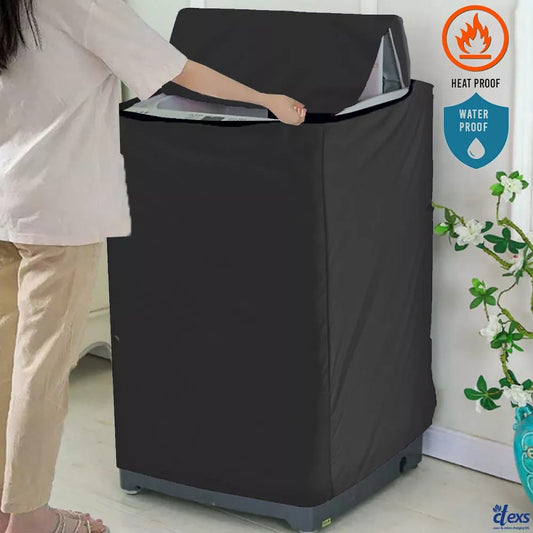 Waterproof Top Loaded Washing Machine Cover & Dryer Cover (Grey Color)