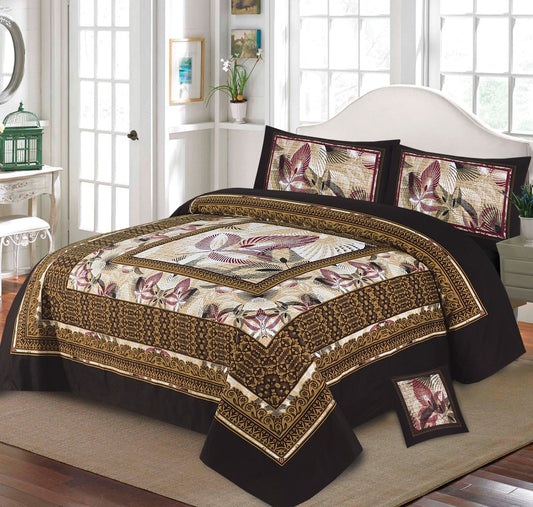 3D PANAL BEDSHEET CRYSTAL COTTON 4Pcs