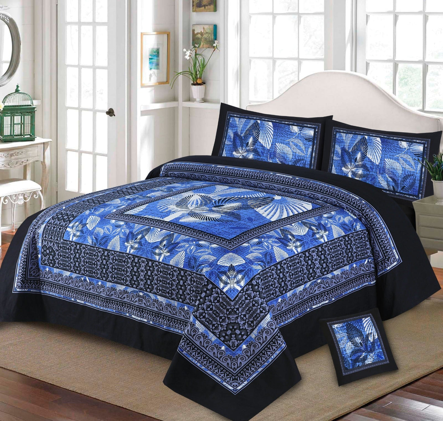 3D PANAL BEDSHEET CRYSTAL COTTON 4Pcs