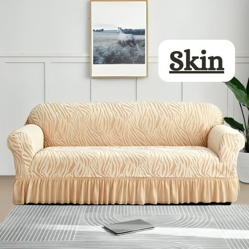 Zebra velvet sofa cover