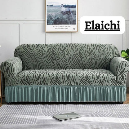 Zebra velvet sofa cover