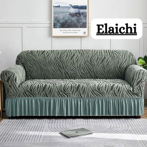 Zebra velvet sofa cover