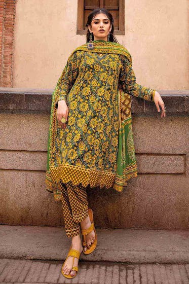 Gul Ahmed Vintage Garden – 3PC Linen Printed Suit CL-32449 B
