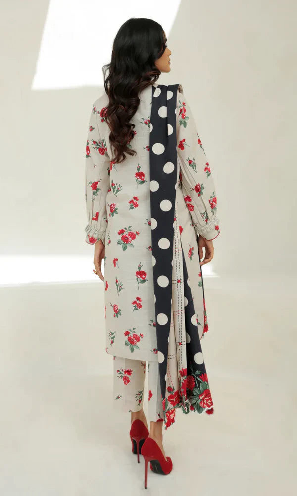 Baroque -3Pc Lawn Digital With Voil Dubata