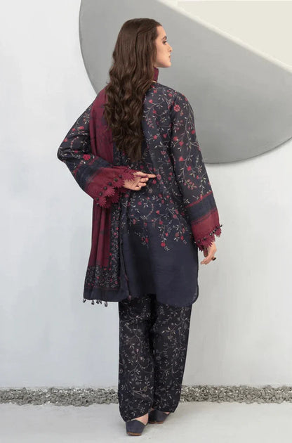 Baroque -3Pc Lawn Digital With Voil Dubata